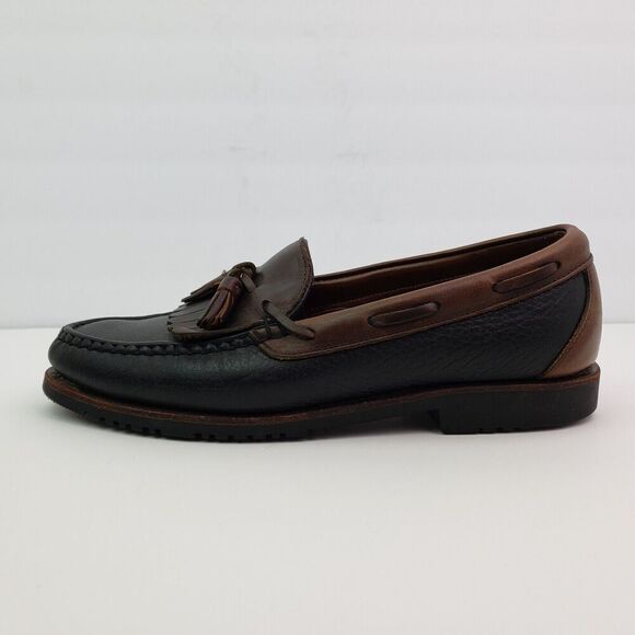 Allen Edmonds Nashua Mens Size 9.5 Brown Black Leather Kiltie Tassel Loafer Shoe main image 10